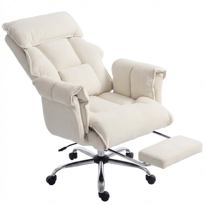 Chaise de bureau inclinable avec repose-pieds et appuie-tête