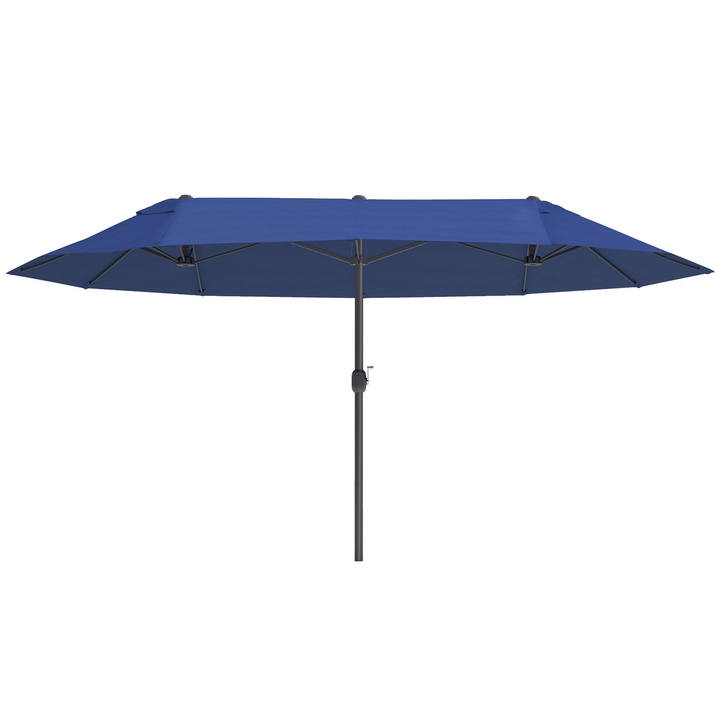 Parasol double face 4,6m avec manivelle acier