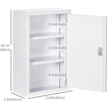 Armoire à pharmacie verrouillable 3 étages acier
