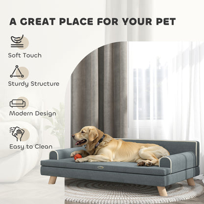 Canapé pour chien surélevé avec coussin lavable