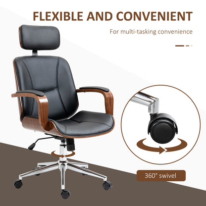Chaise de bureau ergonomique en similicuir