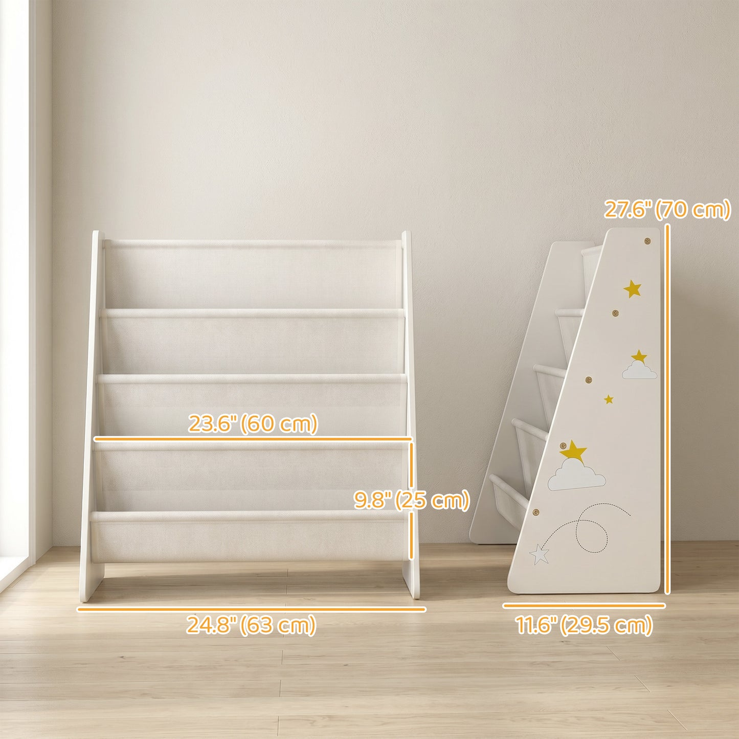 Bibliothèque enfant 4 niveaux pour chambre et salle de jeux