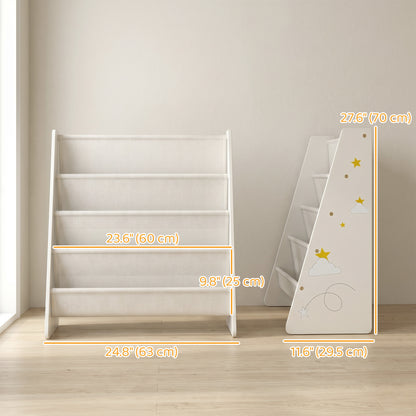 Bibliothèque enfant 4 niveaux pour chambre et salle de jeux