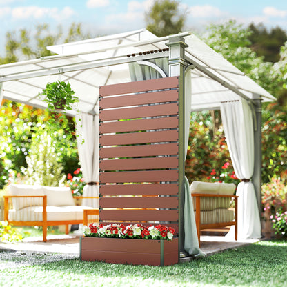Jardinière surélevée avec treillis pour plantes grimpantes