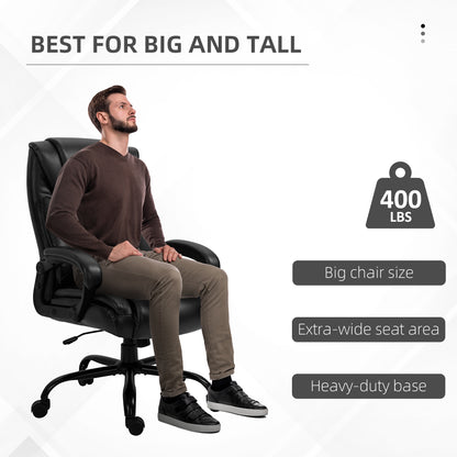 Chaise de bureau ergonomique haute en similicuir 181 kg
