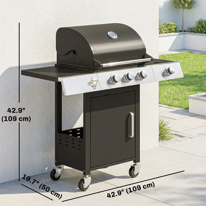 BBQ au propane 3 brûleurs avec brûleur latéral 36000 BTU