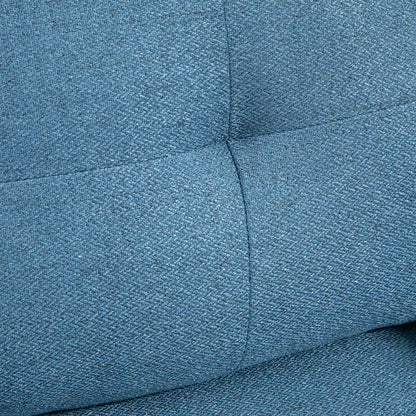 Fauteuil d'accent rembourré dossier capitonné pieds acier
