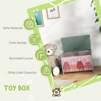 Coffre à jouets avec couvercle et charnières de sécurité