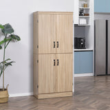 Armoire de garde-manger autoportante à 4 portes 177 cm