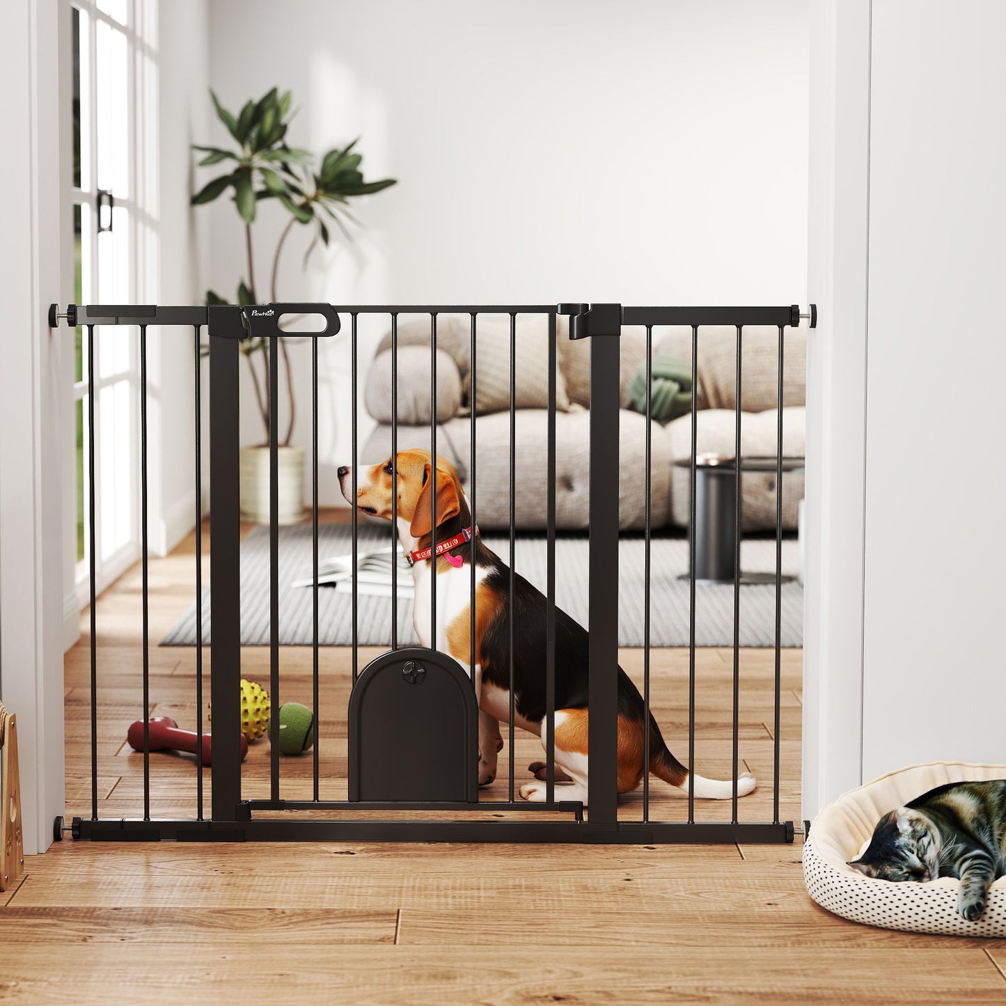 Barrière pour animaux extra large 76-131 cm avec porte