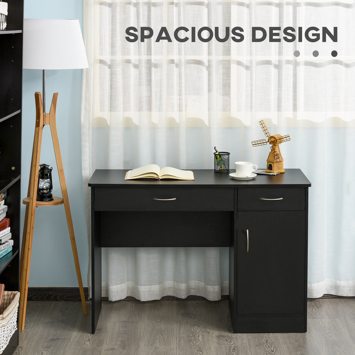 Bureau d'ordinateur avec tiroirs de rangement