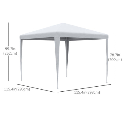 Tente de réception portative avec pieds habillés — 274 cm