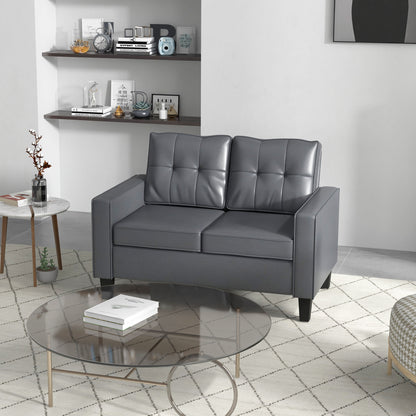 Causeuse 2 places cuir synthétique 130 cm