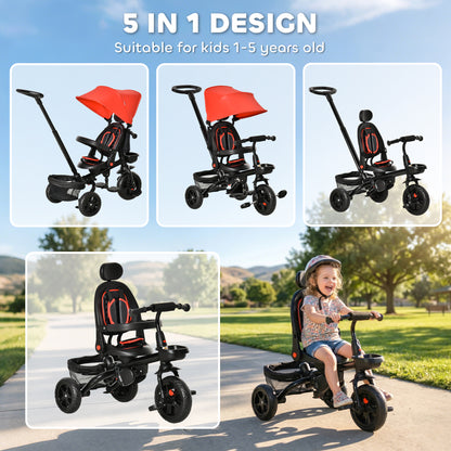 Tricycle évolutif 5-en-1 pour tout-petits