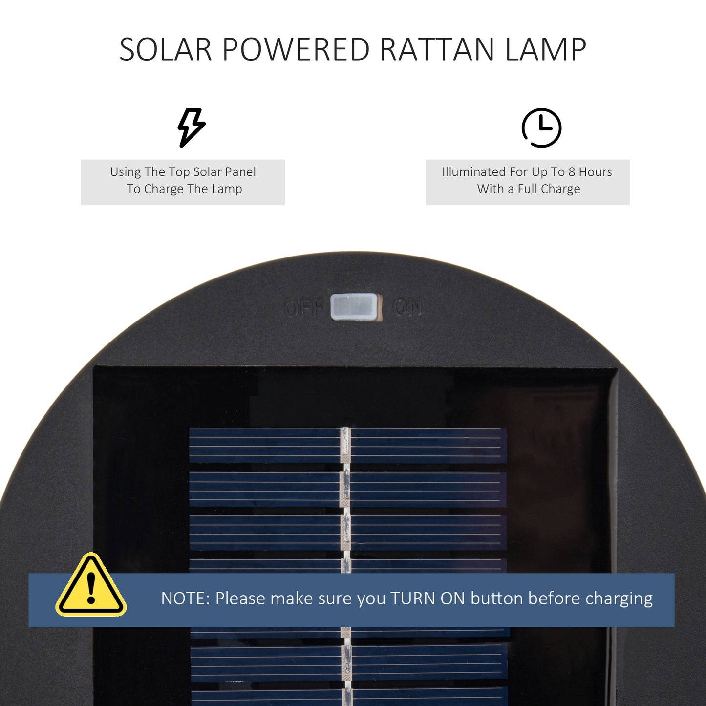 Lampe solaire tressée décorative extérieur LED automatique