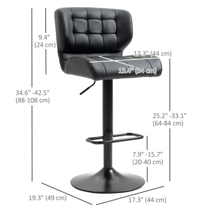 Tabourets de bar pivotants ajustables ensemble de 2