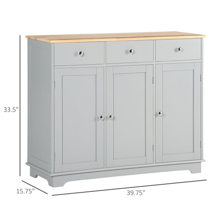 Buffet moderne avec rangement tiroirs et tablettes ajustables