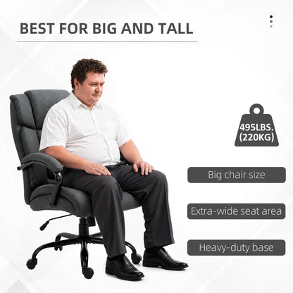 Chaise de bureau ergonomique en lin pivotante