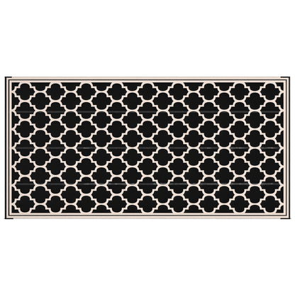 Tapis extérieur réversible 274 x 549 cm — noir