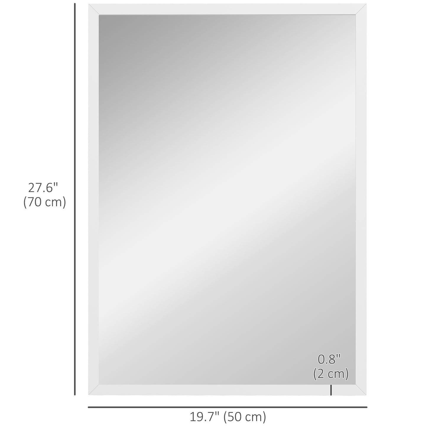 Miroir mural rectangulaire à cadre élégant