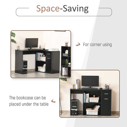 Bureau d'angle rotatif 180° avec rangements