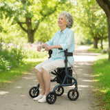 Déambulateur pliant avec siège pour aînés — Gris