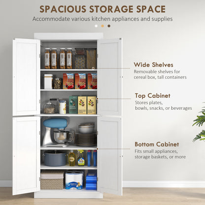 Garde-manger cuisine 184cm 4 portes 6 tablettes