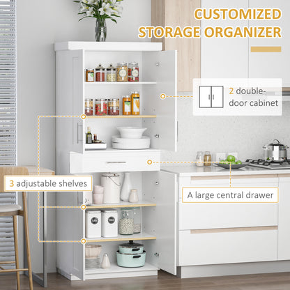 Armoire de cuisine autoportante à portes et tiroir