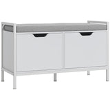 Banc de rangement pour chaussures capitonné