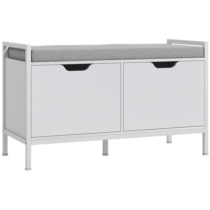 Banc de rangement pour chaussures capitonné
