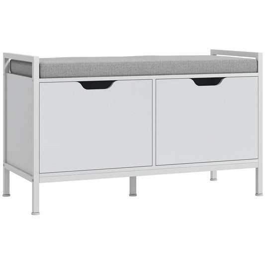 Banc de rangement pour chaussures capitonné