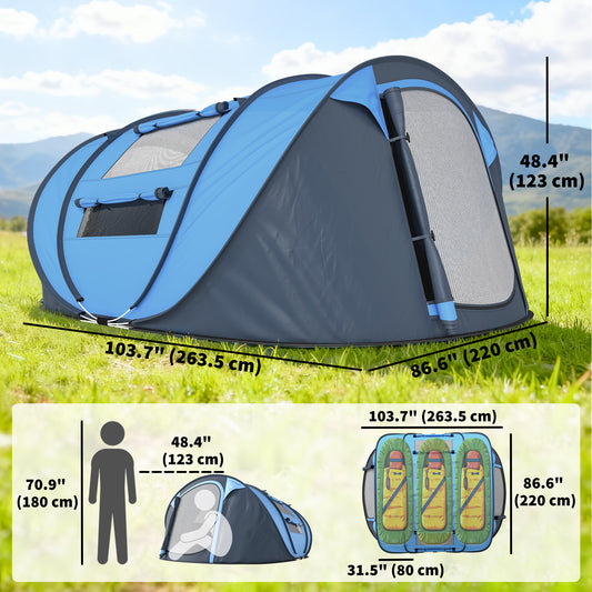 Tente de camping 4 personnes à montage automatique