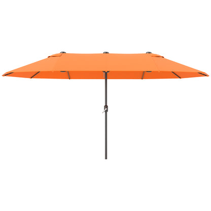 Parasol double toile manivelle — 457 cm