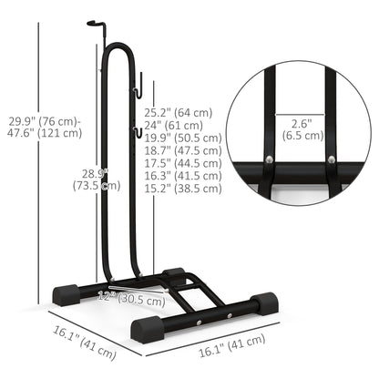 Support à vélo vertical et horizontal à crochets réglables