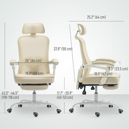 Chaise de bureau ergonomique avec support lombaire ajustable et appui-tête