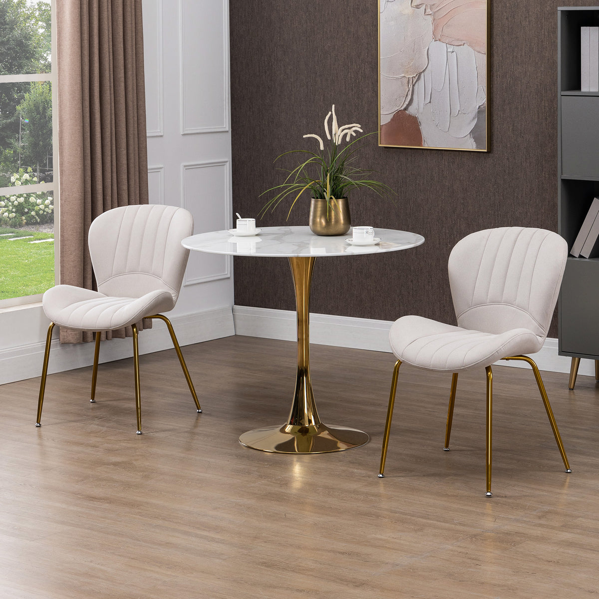Chaises de salle à manger coquille lot de 2