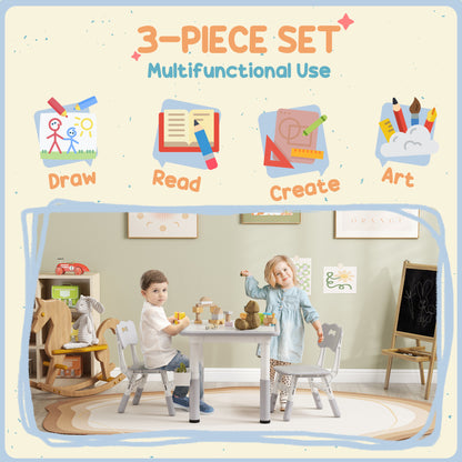Ensemble table et chaises pour enfants réglable — Lot de 3