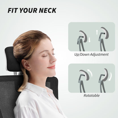 Chaise de bureau ergonomique avec support lombaire réglable