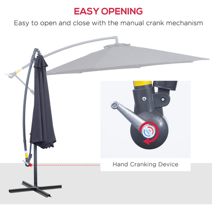 Parasol déporté rotatif 10 pi — Canopée résistante UV
