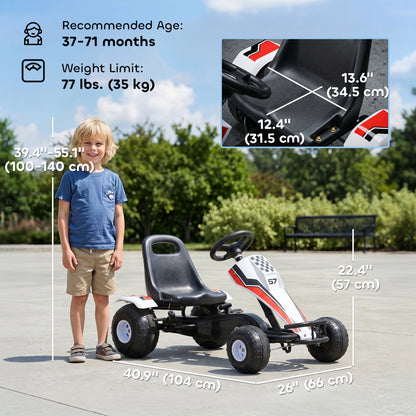 Kart à pédales pour enfants style course