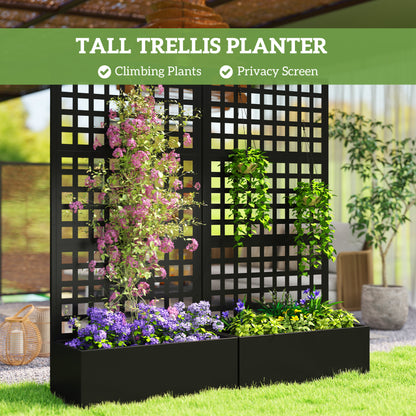 Bac de jardin surélevé galvanisé avec treillis