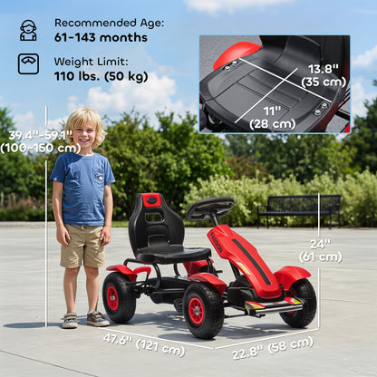 Kart à pédales pour enfants avec freins