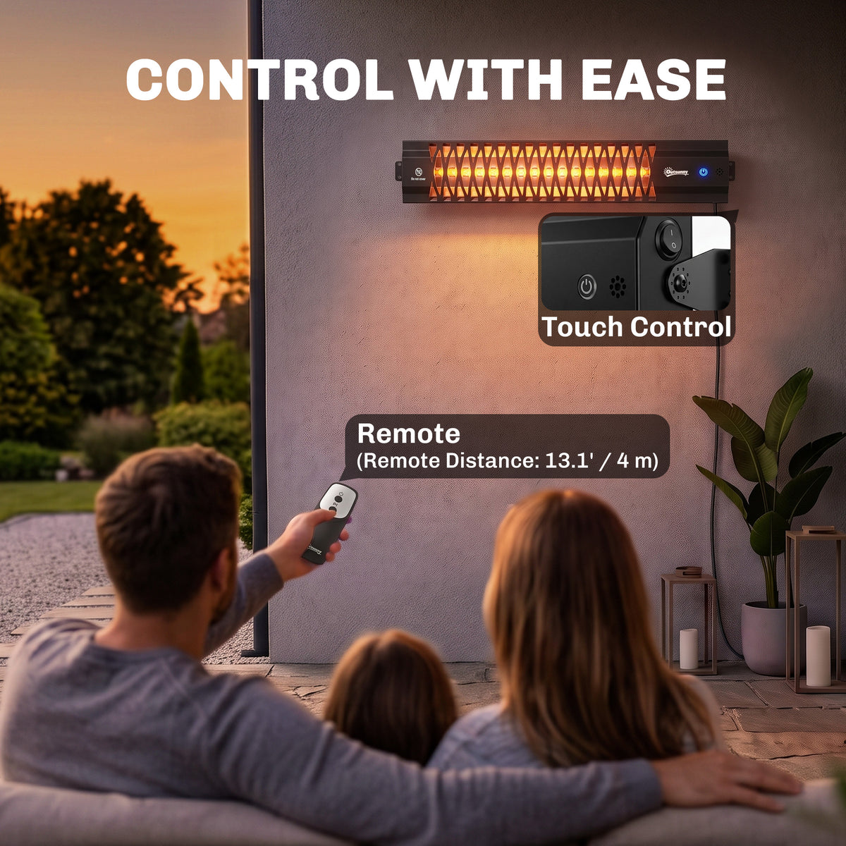 Chauffage électrique mural 1500 W infrarouge