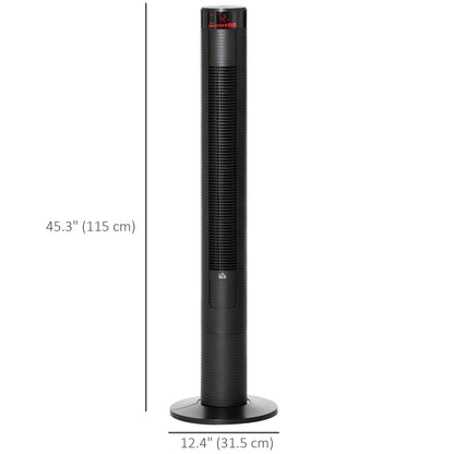 Ventilateur tour sur pied avec télécommande et minuterie 12h