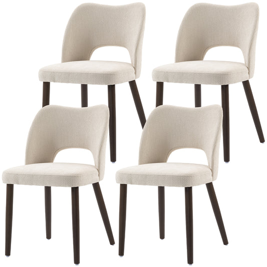 Ensemble de 4 chaises de salle à manger rembourrées