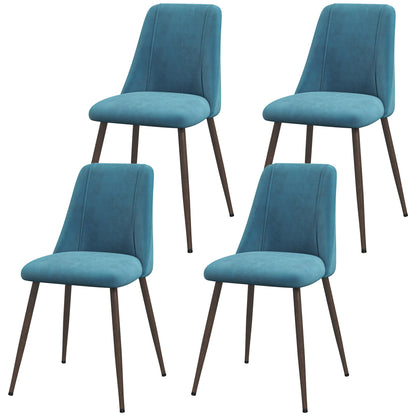 Chaises de salle à manger rembourrées velours ensemble 4