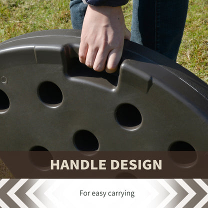 Poids de base parasol déporté 4 pièces circulaire HDPE