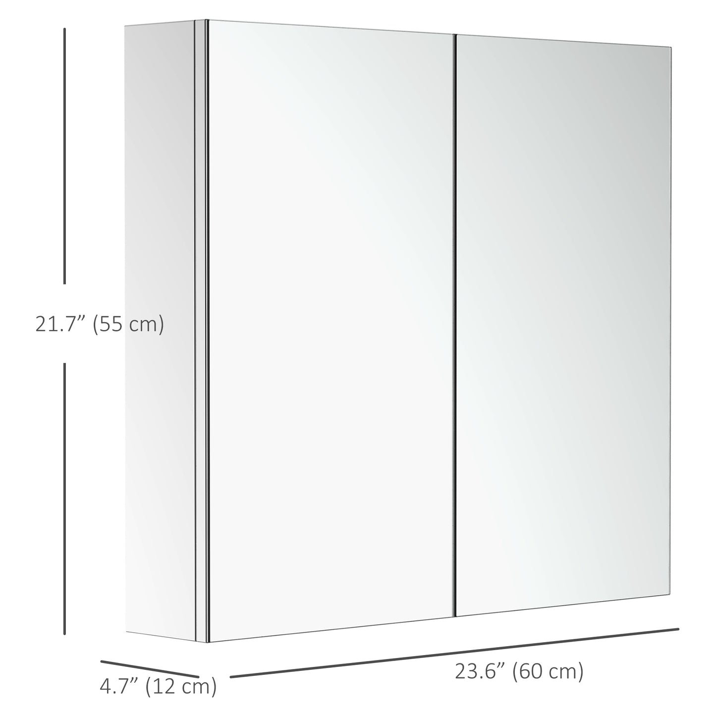 Armoire à pharmacie murale avec miroir double porte