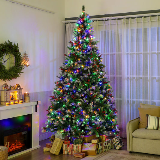 Arbre de Noël artificiel enneigé préilluminé