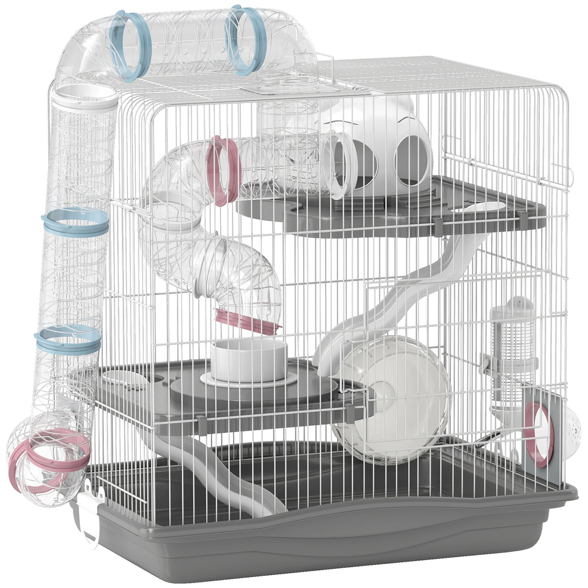Cage à hamster sur plusieurs niveaux